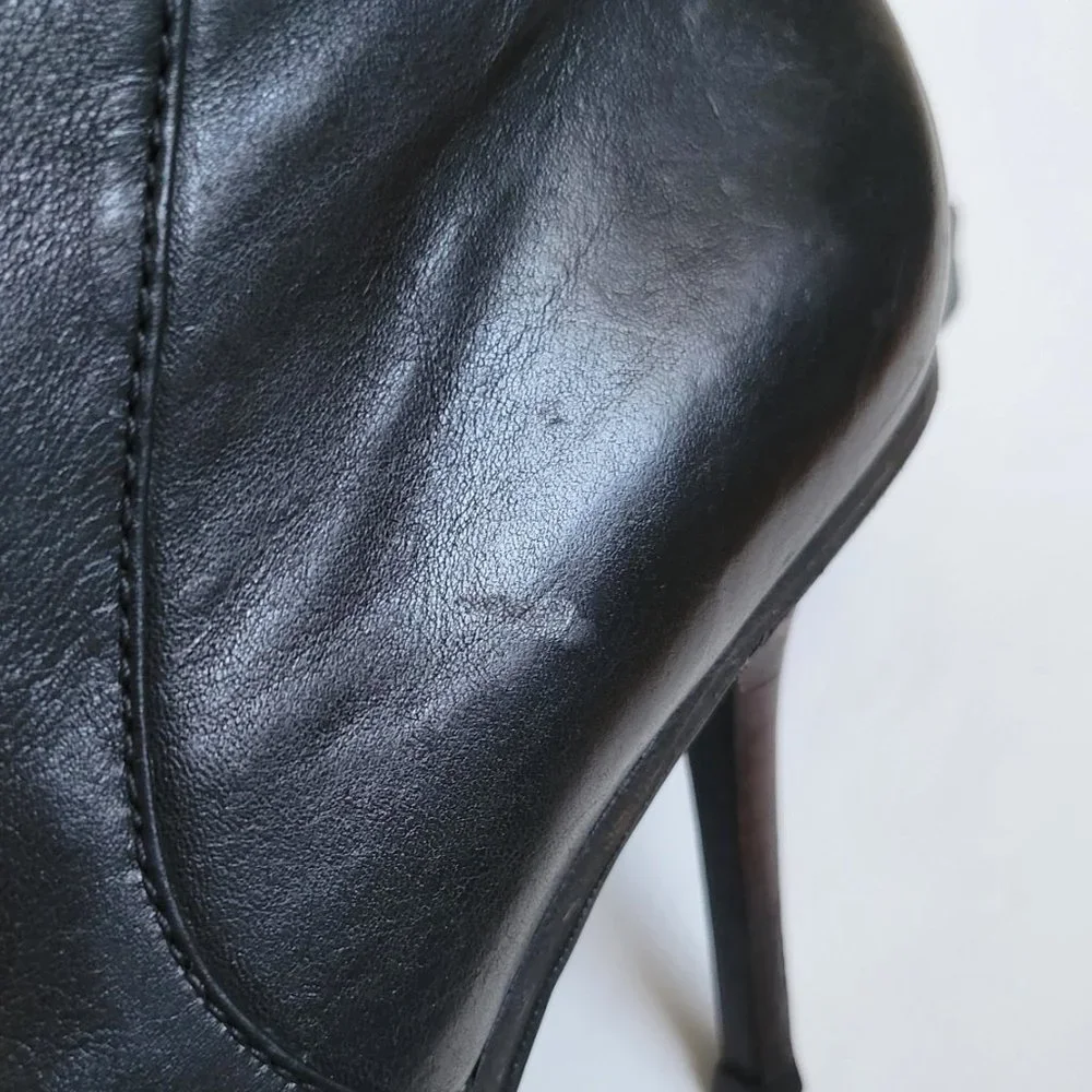 Coach Thelma Stiletto Black Mid-Calf Leather Boot Sz 10 - Picture 12 of 15